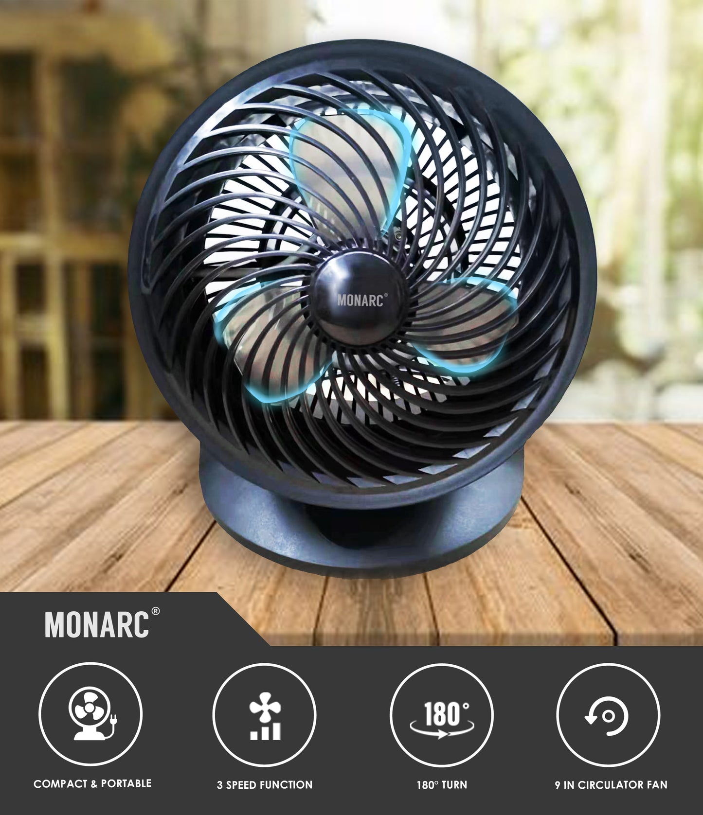 Cool Comfort 9 Inch Air Circulator Fan