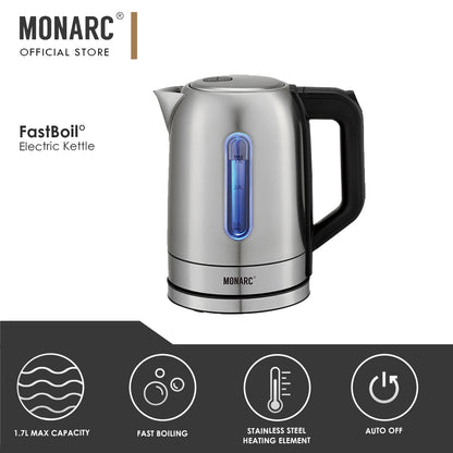 FastBoil° Cordless Electric Stainless Steel Kettle 1.7L